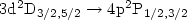 $\rm 3d ^2D_{3/2,5/2} \rightarrow 4p ^2P_{1/2,3/2}$