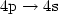 $\rm 4p \rightarrow 4s$