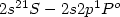 $2s^{2 1}S - 2s2p ^1P^o$