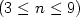 $(3\leq n\leq 9)$