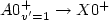 $A0^+_{v'=1}\rightarrow X0^+$