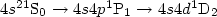 $4s^{2 1}{\rm S}_{0}\rightarrow 4s4p ^{1} {\rm P}_{1}\rightarrow 4s4d ^{1}{\rm D}_{2}$