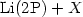 ${\rm Li(2P)}+X$