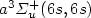 $a^3\Sigma_u^+(6s,6s)$