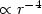 $\propto r^{-4}$