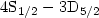 $\rm 4S_{1/2} - 3D_{5/2}$