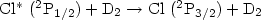 $\rm Cl^*~(^{2}P_{1/2})+D_{2}\to Cl~(^{2}P_{3/2})+D_{2}$