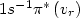 $1s^{-1}\pi ^{\ast }\left( v_{r}\right) $