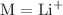 $$\hbox {M} =\hbox {Li}^{{+}}$$
