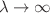$$\lambda \rightarrow \infty $$