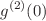 $$\ g^{(2)}(0)$$