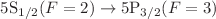 $$\text {5S}_\text {1/2}{(F=2)}\rightarrow \text {5P}_\text {3/2}{(F=3)}$$
