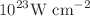 $$10^{23} \text {W cm}^{-2}$$