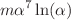 $$m\alpha ^7\ln (\alpha )$$