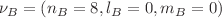 $$\nu _B=(n_B=8,l_B=0,m_B=0)$$