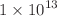 $$1 \times 10^{13}$$