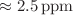 $${\approx 2.5}\,{\hbox {ppm}}$$